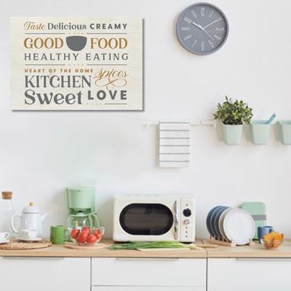 Wall Art Quote: Taste Delicious Creamy Good Food Healthy Eating Heart of the Home Canvas & More 