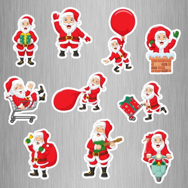 Santa Photo Fridge Magnets - (10 PER PACK) (UK)