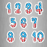 Captain America Theme Numbers Photo Fridge Magnets - (10 PER PACK) (UK)