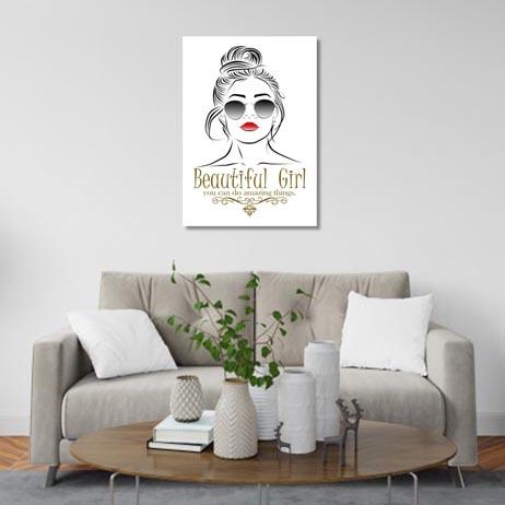 Set of 1: Beautiful Girl Canvas & More 