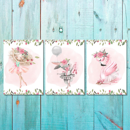 Girls: Set of 3 - Little Ballerina Canvas & More 