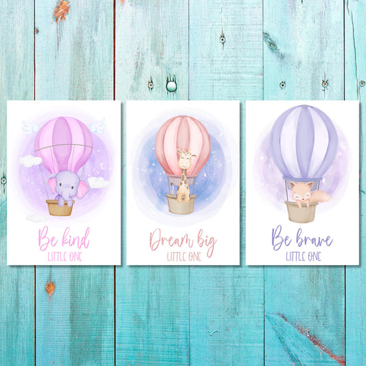 Girls - Set of 3 - Balloon Animals (2) Canvas & More 