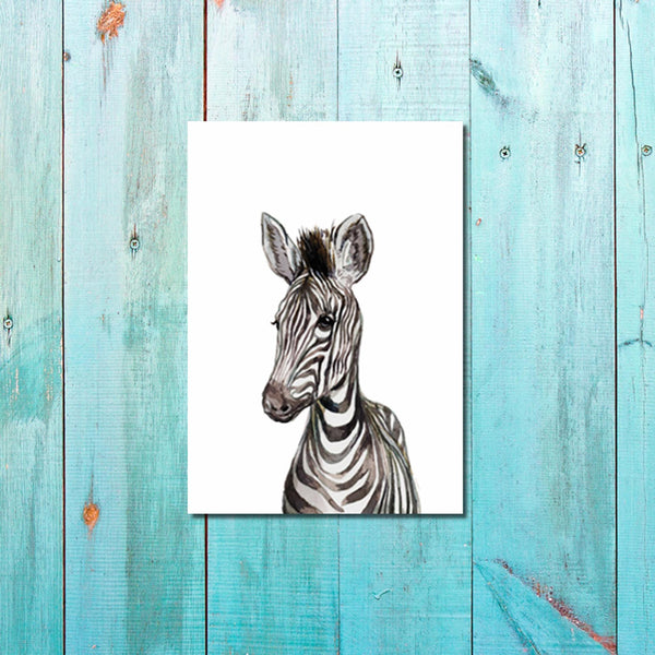 Unisex: Set of 1 - Watercolor Zebra Canvas & More 