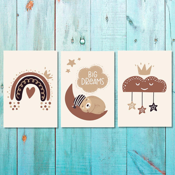 Unisex: Set of 3 - Big Dreams Canvas & More 