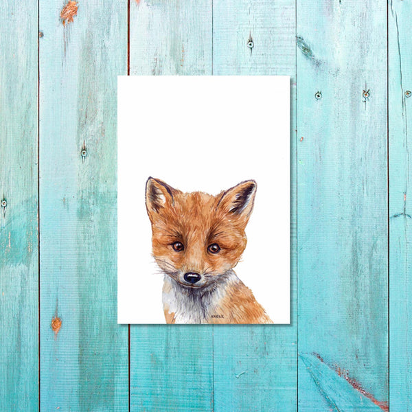Unisex: Set of 1 - Watercolor Fox Canvas & More 