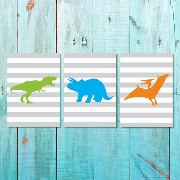 Boys: Set of 3 - Dino Shadow (2) Canvas & More 