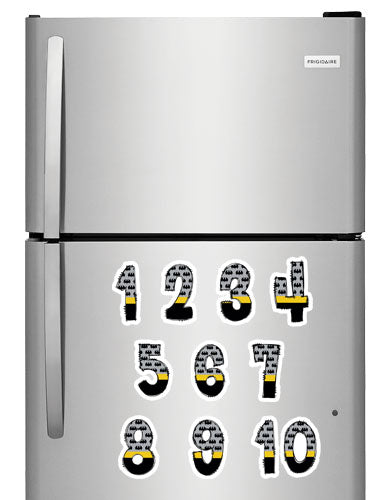 Batman Theme Numbers Photo Fridge Magnets - (10 PER PACK) (UK)