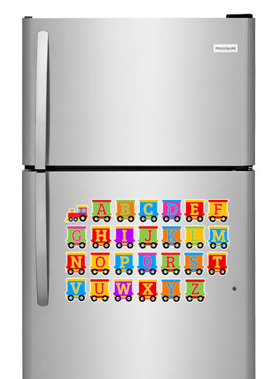 Alphabet Train Photo Fridge Magnets - (27 PER PACK)