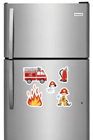 Firefighter Fridge Magnets - (5 PER PACK) (UK)