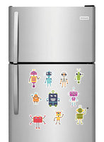 Robot Fridge Magnets - (10 PER PACK) (UK)